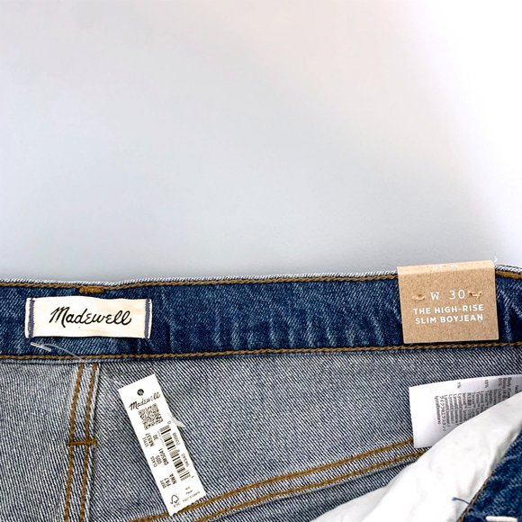MADEWELL High Rise Slim Boyjean Tencel Edition in Neal Wash Size 30 - Picture 8 of 12